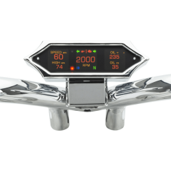 PartzBiz HD MLX-9200 - Dakota Digital MLX-9000 เกจวัดความเร็วแบบมีหนามแหลม Chrome Street Harley Universal PartzBiz HD MLX-9200 - Dakota Digital MLX-9000 เกจวัดความเร็วแบบมีหนามแหลม Chrome Street Harley Universal