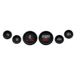 PartzBiz HD MLX-8604-K - Dakota Digital Black Dresser MLX 6 Gauge Kit Set Upgrade 04-13 Harley Touring PartzBiz HD MLX-8604-K - Dakota Digital Black Dresser MLX 6 Gauge Kit Set Upgrade 04-13 Harley Touring