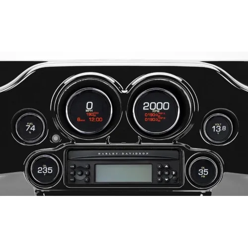 PartzBiz HD: 3461932-Dakota Digital Chrome Dresser MLX 6 Gauge Kit Set Upgrade 96-03 Harley Touring PartzBiz HD: 3461932-Dakota Digital Chrome Dresser MLX 6 Gauge Kit Set Upgrade 96-03 Harley Touring