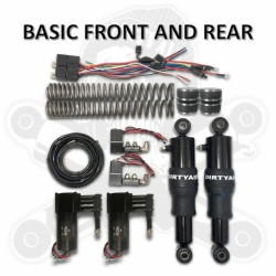 PartzBiz HD DA-BFR - Dirty Air Basic Front and Rear Air Ride Suspension Shock System Harley Touring PartzBiz HD DA-BFR - Dirty Air Basic Front and Rear Air Ride Suspension Shock System Harley Touring