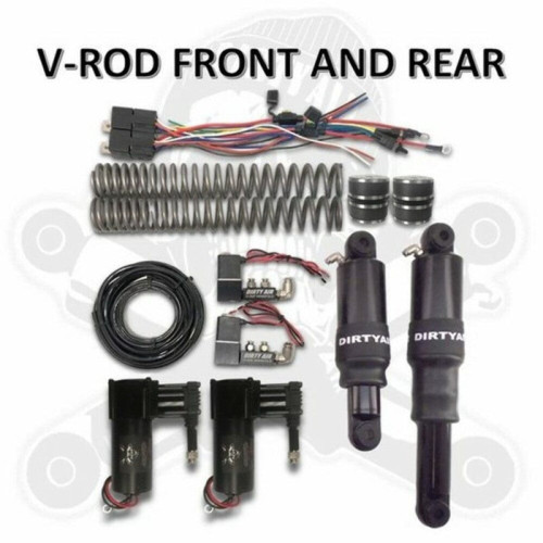 PartzBiz HD: 3490943-ระบบกันสะเทือนแบบ Air Ride ทั้งด้านหน้าและด้านหลัง Dirty Air Basic Harley V-Rod