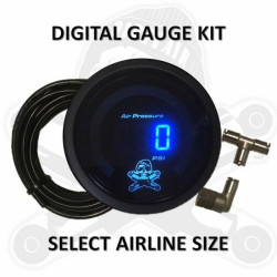 PartzBiz HD DA-DG1-BLU - Dirty Air ชุดเครื่องวัดความดันอากาศแบบดิจิตอล LED สีฟ้า Air Ride Black Face Harley FLT PartzBiz HD DA-DG1-BLU - Dirty Air ชุดเครื่องวัดความดันอากาศแบบดิจิตอล LED สีฟ้า Air Ride Black Face Harley FLT