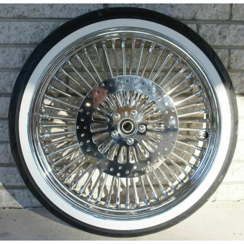 PartzBiz HD: 3441925-21 2.15 Chrome Front Fat Mammoth 52 Spoke Tire Wheel Rim Package Harley XL Dyna PartzBiz HD: 3441925-21 2.15 Chrome Front Fat Mammoth 52 Spoke Tire Wheel Rim Package Harley XL Dyna