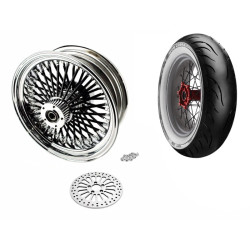 PartzBiz HD MS16561642 BLK SPK-WWWheelPackag - 16 X 5.5 52 Fat Spoke Rear Wheel Chrome Rim Black Spokes Whitewall Tire Package PartzBiz HD MS16561642 BLK SPK-WWWheelPackag - 16 X 5.5 52 Fat Spoke Rear Wheel Chrome Rim Black Spokes Whitewall Tire Package