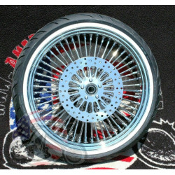PartzBiz HD MS21580938-WW-PACKAGE - 21 3.5 52 Mammoth Spoke Wheel 120/70-21 WWW Tire 00-07 Harley Touring Package DD