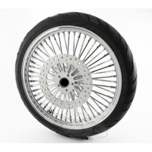 PartzBiz HD: 3492671-21 x 3.5 Chrome 52 Mammoth Fat Spoke Front Wheel BW Tire 07+ Harley Softail ABS