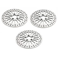 PartzBiz HD M-Rt-2100 x 2+M-rt-2102 - 11.5” Front Rear Rotors Super Spoke Set Brake Kit Stainless Steel 84-13 Harley PartzBiz HD M-Rt-2100 x 2+M-rt-2102 - 11.5” Front Rear Rotors Super Spoke Set Brake Kit Stainless Steel 84-13 Harley