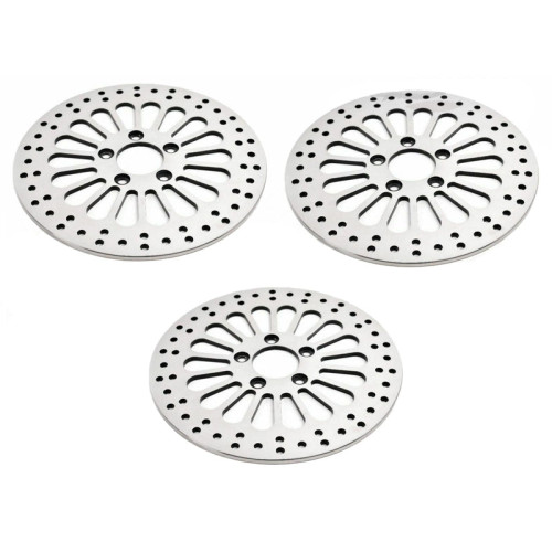PartzBiz HD: 3474123-11.5” Front Rear Rotors Super Spoke Set Brake Kit Stainless Steel 84-13 Harley PartzBiz HD: 3474123-11.5” Front Rear Rotors Super Spoke Set Brake Kit Stainless Steel 84-13 Harley
