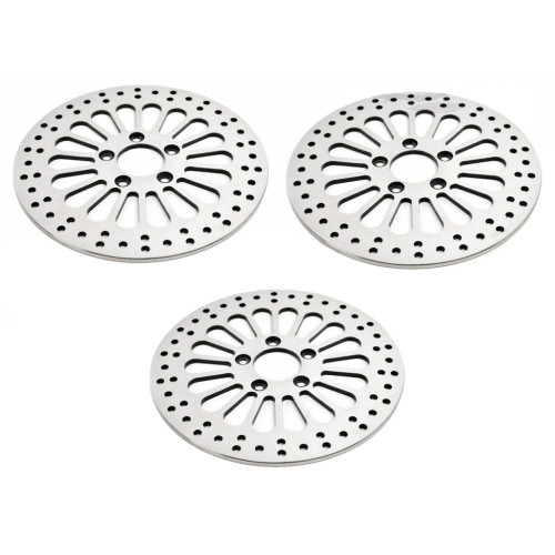 PartzBiz HD: 3460623-DNA 11.8” Super Spoke Dual Front Rear Rotor Brake Set Polished Harley 08-13 FLHT PartzBiz HD: 3460623-DNA 11.8” Super Spoke Dual Front Rear Rotor Brake Set Polished Harley 08-13 FLHT