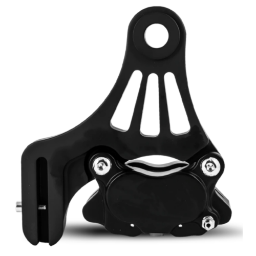 PartzBiz HD: 3477172-DNA 4 Four Piston Black Rear Brake Caliper Bracket Mount Kit Evo Harley Softail