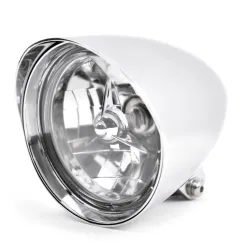 PartzBiz HD M-HL-0100 - Chrome Bullet Headlight Harley Sportster Dyna Softail FXR FXST Chopper Bobber