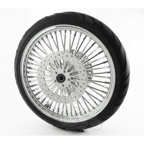 PartzBiz HD: 3441739-21 3.5 52 Chrome Mammoth Fat Spoke Front Wheel BW Tire 08-22 Harley Touring ABS PartzBiz HD: 3441739-21 3.5 52 Chrome Mammoth Fat Spoke Front Wheel BW Tire 08-22 Harley Touring ABS
