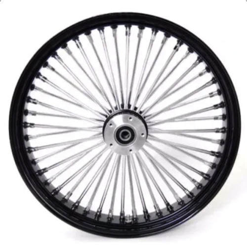 PartzBiz HD: 3441752-21 3.5 52 Mammoth Fat Stainless Spoke Front Wheel Black Rim 08-20 Harley Touring PartzBiz HD: 3441752-21 3.5 52 Mammoth Fat Stainless Spoke Front Wheel Black Rim 08-20 Harley Touring