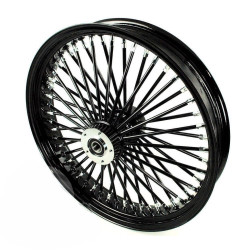 PartzBiz HD MS21580942A BKSPRMHB - 21 X 3.5 52 Mammoth Fat Black Spoke Front Wheel 2008-2023 Harley Touring Bagger