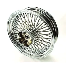 PartzBiz HD MS18562242A - Chrome 18 5.5 52 Fat Mammoth Spoke Rear Wheel Rim Harley Touring Cush Drive ABS