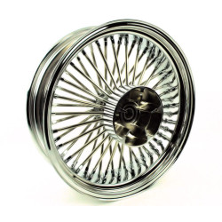 PartzBiz HD MS18562242 - Chrome 18 X 5.5 52 Fat Spoke Rear Wheel Rim 2009+ Harley Touring w/ Cush Drive