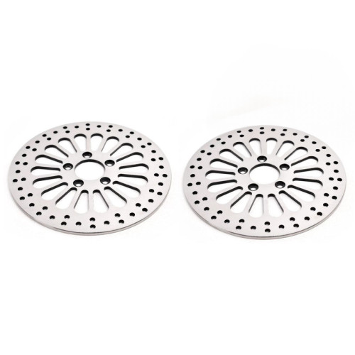 PartzBiz HD: 3484940-Polished 11.5” Super Spoke SS Front Rear Disc Disk Brake Rotors Rotor Set Harley PartzBiz HD: 3484940-Polished 11.5” Super Spoke SS Front Rear Disc Disk Brake Rotors Rotor Set Harley