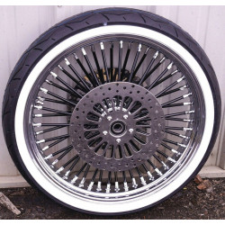 PartzBiz HD MS21580938BLKSPKWWPACKAGE - 21”X 3.5” 52 Mammoth Black Spoke Wheel WWW Tire 2000-2007 Harley Touring Package