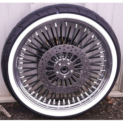 PartzBiz HD: 3462857-21”X 3.5” 52 Mammoth Black Spoke Wheel WWW Tire 2000-2007 Harley Touring Package