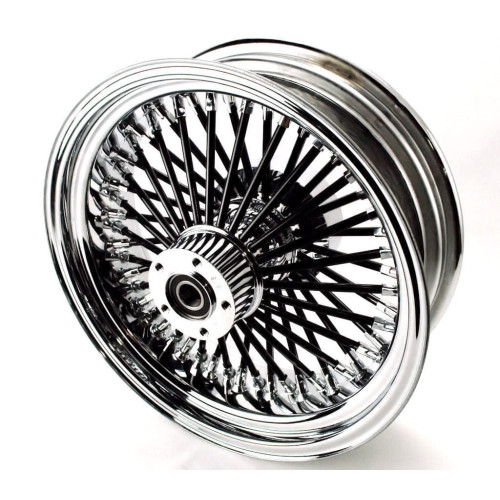 PartzBiz HD: 3458066-16 X 5.5 Black Chrome 52 Fat Mammoth Spoke Rear Wheel Rim Harley Touring ABS 09+