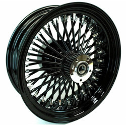 PartzBiz HD MS16561642 BKSPRMHB - 16 X 5.5 Black Out Rim 52 Fat Mammoth Spoke Rear Wheel Harley Touring Cush 09+ PartzBiz HD MS16561642 BKSPRMHB - 16 X 5.5 Black Out Rim 52 Fat Mammoth Spoke Rear Wheel Harley Touring Cush 09+