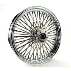 PartzBiz HD MS16331834 - Chrome 16 x 3.5 52 Fat Mammoth Spoke Rear Wheel Rim Harley 84-99 Touring Bagger