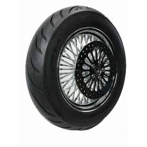PartzBiz HD: 3480431-16 X 3.5 52 Fat Mammoth Spoke Rear Wheel Rim BW Tire Package Harley XL Dyna