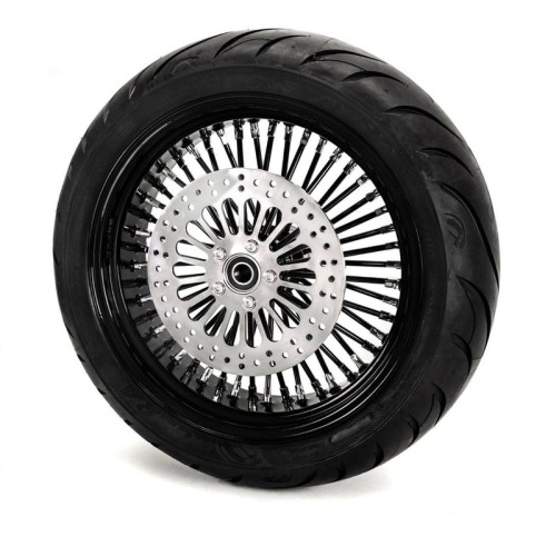 PartzBiz HD: 3474578-16 5.5 Black Rim 52 Fat Mammoth Spoke Rear Wheel BW Tire Harley Touring ABS 09+