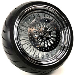 PartzBiz HD MS16561642ABWPACKAGE - 16 X 5.5 52 Fat Spoke Rear Wheel Rim 09+ Harley Touring ABS PartzBiz HD MS16561642ABWPACKAGE - 16 X 5.5 52 Fat Spoke Rear Wheel Rim 09+ Harley Touring ABS