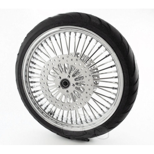 PartzBiz HD: 3472561-21 3.5 Chrome 52 Mammoth Fat Spoke Front Wheel Tire Package BW Harley Softail FL PartzBiz HD: 3472561-21 3.5 Chrome 52 Mammoth Fat Spoke Front Wheel Tire Package BW Harley Softail FL