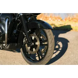 PartzBiz HD M-213FH038B-BWWheelPackage - 21 3.5 Gloss Black Enforcer Alloy Front Wheel Rim BW Tire Package Harley Touring