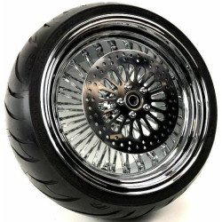 PartzBiz HD MS16561642+2120398+M-RT-1102+981 - 16 X 5.5 52 Fat Mammoth Spoke Rear Wheel Rim BW Avon Tire 09-2018 Harley Touring PartzBiz HD MS16561642+2120398+M-RT-1102+981 - 16 X 5.5 52 Fat Mammoth Spoke Rear Wheel Rim BW Avon Tire 09-2018 Harley Touring
