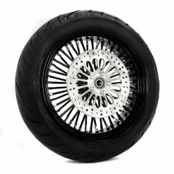 PartzBiz HD MS16561642ABLKRMHBSPK+4700022+M- - 16 X 5.5 Black Rim 52 Fat Mammoth Rear Wheel BW Tire Package Harley Touring 09+ PartzBiz HD MS16561642ABLKRMHBSPK+4700022+M- - 16 X 5.5 Black Rim 52 Fat Mammoth Rear Wheel BW Tire Package Harley Touring 09+