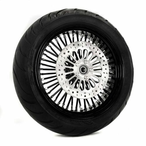 PartzBiz HD: 3441615-16 X 5.5 Black Rim 52 Fat Mammoth Rear Wheel BW Tire Package Harley Touring 09+ PartzBiz HD: 3441615-16 X 5.5 Black Rim 52 Fat Mammoth Rear Wheel BW Tire Package Harley Touring 09+