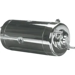 PartzBiz HD 2110-0224 - 6” Prestolite Chrome High Torque Starter Motor Harley 65-82 FL XL OE 31458-66