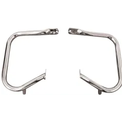 PartzBiz HD 0506-0512 - Big Buffalo ชุดการ์ดแฮนด์กระเป๋าข้างโครเมียม 1.25‚” Harley 97-13 Touring