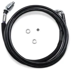 PartzBiz HD 0661-0020 - 82 1/8 Black Vinyl +12 Extended Hydraulic Clutch Cable Harley Touring 15-16 FLTR