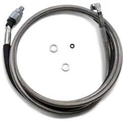 PartzBiz HD 0661-0017 - 80 1/8” Stainless +10 Extended Hydraulic Clutch Cable Harley Touring 15-16 FLTRX