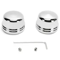 PartzBiz HD 0309-0217 - Chrome Front End Lower Axle Caps ครอบคลุม Harley Touring Street Electra Glide Dyna PartzBiz HD 0309-0217 - Chrome Front End Lower Axle Caps ครอบคลุม Harley Touring Street Electra Glide Dyna