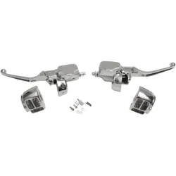 PartzBiz HD 0610-0693 - Chrome มือควบคุมแฮนด์ไฮดรอลิก 9/16 แผ่นดิสก์เดี่ยว Harley Softail Dyna XL PartzBiz HD 0610-0693 - Chrome มือควบคุมแฮนด์ไฮดรอลิก 9/16 แผ่นดิสก์เดี่ยว Harley Softail Dyna XL