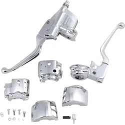 PartzBiz HD 0610-0530 - แฮนด์คอนโทรลมือแบบโครเมียม ดิสก์เดี่ยว 9/16‚” Harley 96-11 Softail Dyna XL PartzBiz HD 0610-0530 - แฮนด์คอนโทรลมือแบบโครเมียม ดิสก์เดี่ยว 9/16‚” Harley 96-11 Softail Dyna XL
