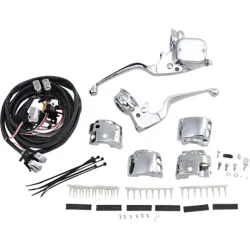 PartzBiz HD 0610-0529 - สวิตช์ควบคุมมือมือจับ Chrome ดิสก์คู่ 11/16 ชุด Harley Touring 96-07 PartzBiz HD 0610-0529 - สวิตช์ควบคุมมือมือจับ Chrome ดิสก์คู่ 11/16 ชุด Harley Touring 96-07