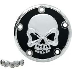 PartzBiz HD 0940-1179 - Chrome Skull IGNITION CAM Chest Points ฝาครอบ Harley Big TWIN CAM 1999-2017 PartzBiz HD 0940-1179 - Chrome Skull IGNITION CAM Chest Points ฝาครอบ Harley Big TWIN CAM 1999-2017