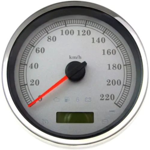PartzBiz HD: 3475153-5” Programmable Electronic Speedometer White KM/H Harley FLHR Softail Dyna 04-13
