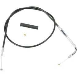 PartzBiz HD 0650-0348 - Black Vinyl 33 3/4 Throttle Cable 90 Degree 3.75 Travel Harley 81-89 Big Twin XL