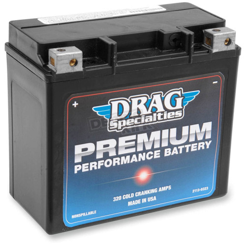 PartzBiz HD: 3450919-Drag Specialties Premium Performance 320 CCA 20H Battery Harley Softail FXR XL PartzBiz HD: 3450919-Drag Specialties Premium Performance 320 CCA 20H Battery Harley Softail FXR XL