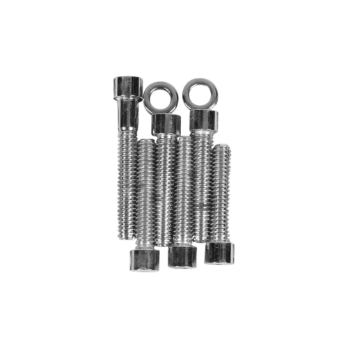 PartzBiz HD: 3488758-ชุดน๊อตฝาครอบเพลาลูกเบี้ยวลาก Chrome Smooth Socket Harley Big Twin 93-99 Evo