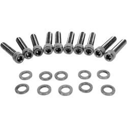 PartzBiz HD 2401-0572 - ลากฝาครอบเพลาลูกเบี้ยวชุดสลักเกลียวสีดำ Knurled Harley Big Twin Cam 99-17 PartzBiz HD 2401-0572 - ลากฝาครอบเพลาลูกเบี้ยวชุดสลักเกลียวสีดำ Knurled Harley Big Twin Cam 99-17