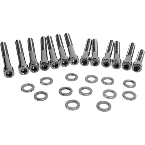 PartzBiz HD: 3488200-Drag Camshaft ฝาครอบซ็อกเก็ต Bolt Kit Black Smooth Harley Sportster XL 04-22