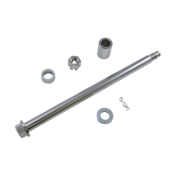 PartzBiz HD 0214-1964 - Drag Chrome Steel Axle Kit Package ด้านหลัง Harley Touring Bagger 00-01 Twin Cam